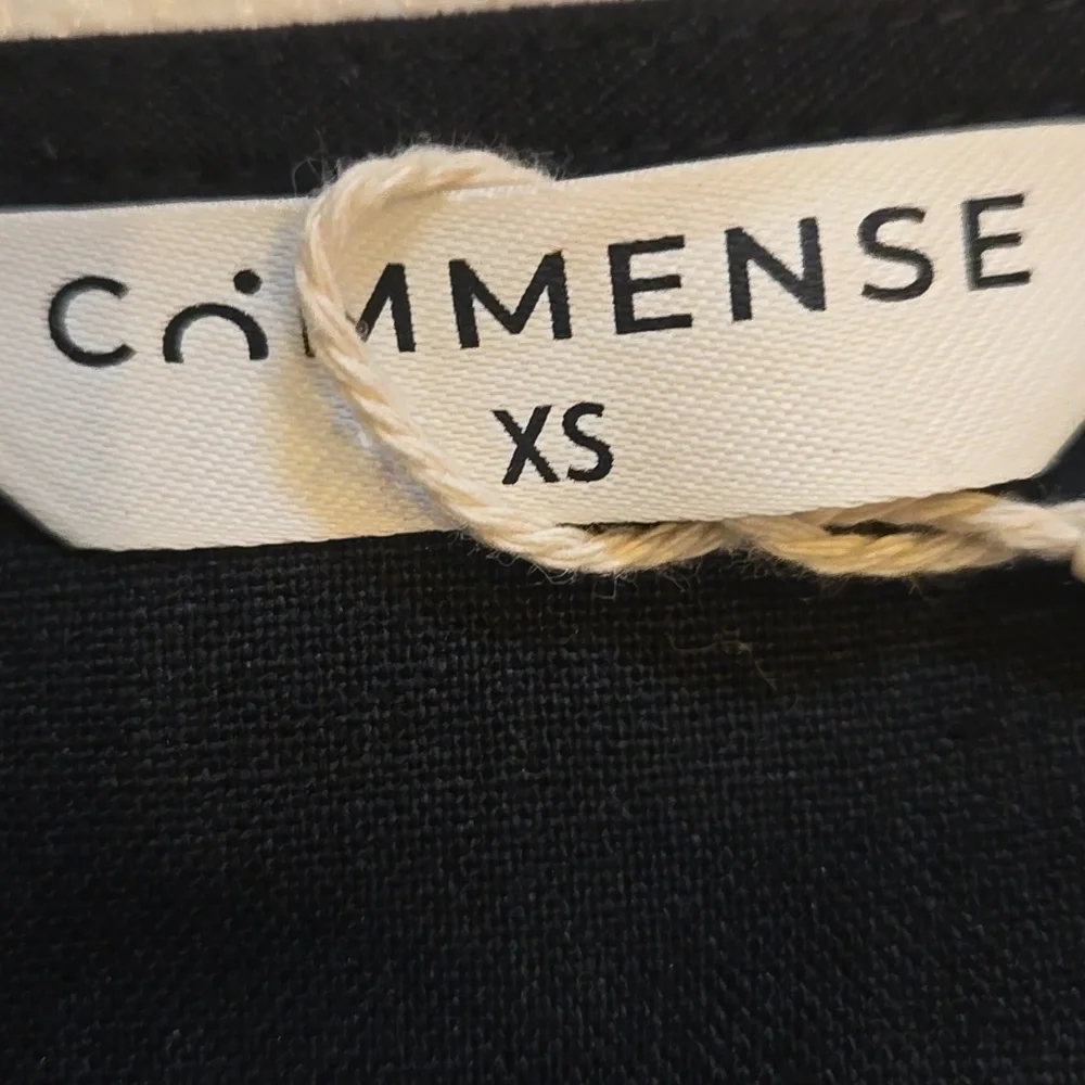 New Commense Black Linen Blend Button-Down Vest - Picture 2 of 9